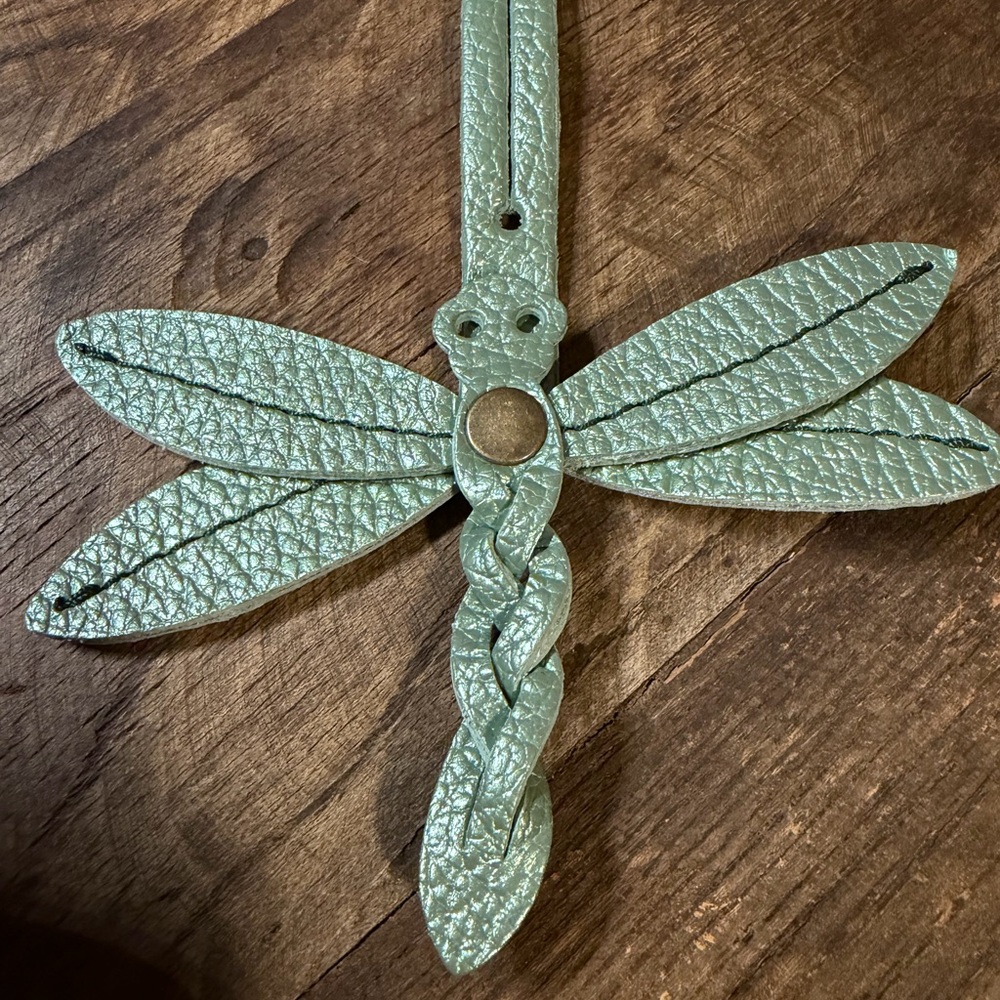 NEW limited edition Portland Leather dragonfly Beetle bag charm keychain NEW